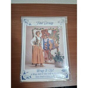 VTG Four Corners Wrap It Up Skirt Vest Sewing Pattern 90s Y2K AK12